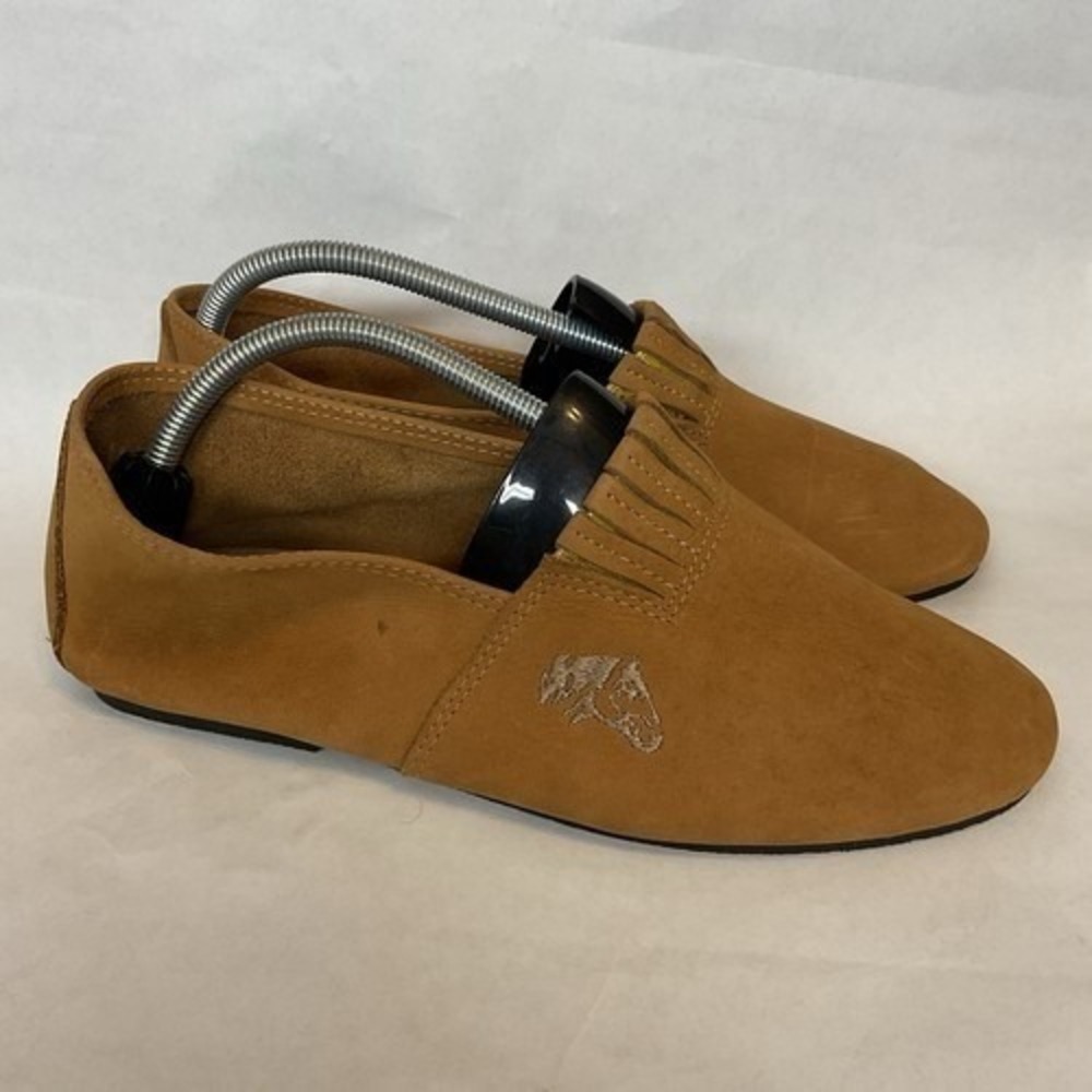NWD Andreola Brown Horse Embroidery Slip On Handmade Loafer Flats Women 10,5-11